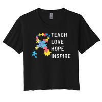 TEACH LOVE HOPE INSPIRE Women's Crop Top Tee