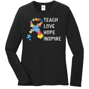 TEACH LOVE HOPE INSPIRE Ladies Long Sleeve Shirt