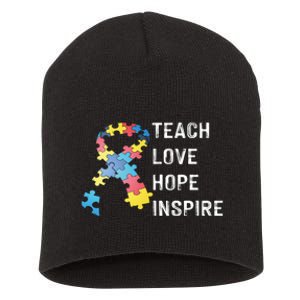 TEACH LOVE HOPE INSPIRE Short Acrylic Beanie