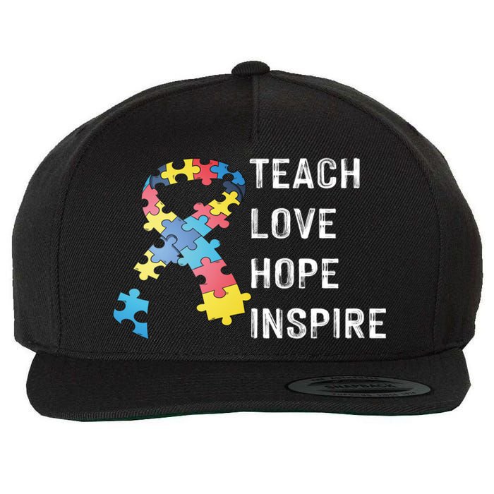 TEACH LOVE HOPE INSPIRE Wool Snapback Cap