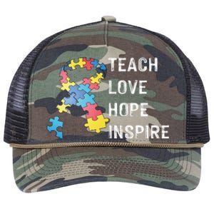 TEACH LOVE HOPE INSPIRE Retro Rope Trucker Hat Cap