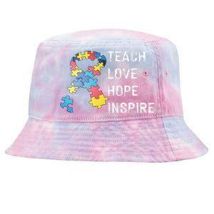 TEACH LOVE HOPE INSPIRE Tie-Dyed Bucket Hat