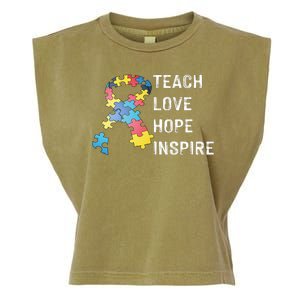 TEACH LOVE HOPE INSPIRE Garment-Dyed Women's Muscle Tee