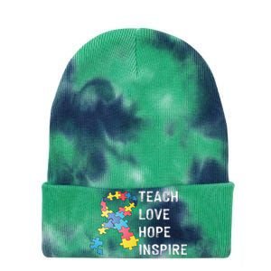 TEACH LOVE HOPE INSPIRE Tie Dye 12in Knit Beanie