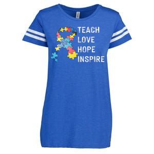 TEACH LOVE HOPE INSPIRE Enza Ladies Jersey Football T-Shirt