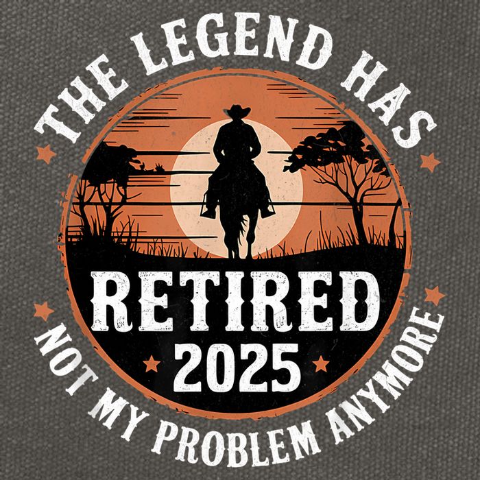 The Legend Has Retired 2025 Not My Problem Anymore.Pnufqfik Cotton Canvas Backpack