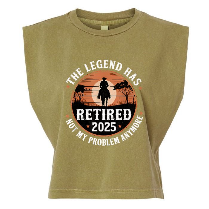 The Legend Has Retired 2025 Not My Problem Anymore.Pnufqfik Garment-Dyed Women's Muscle Tee