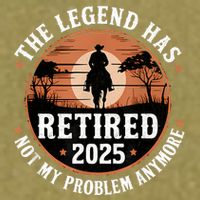 The Legend Has Retired 2025 Not My Problem Anymore.Pnufqfik Garment-Dyed Women's Muscle Tee