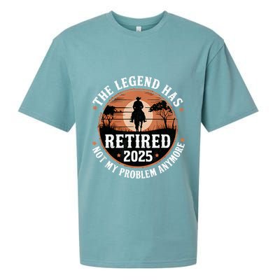 The Legend Has Retired 2025 Not My Problem Anymore.Pnufqfik Sueded Cloud Jersey T-Shirt
