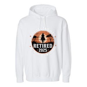 The Legend Has Retired 2025 Not My Problem Anymore.Pnufqfik Garment-Dyed Fleece Hoodie