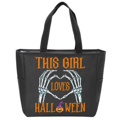 This Loves Halloween Cute Halloween Costume Zip Tote Bag