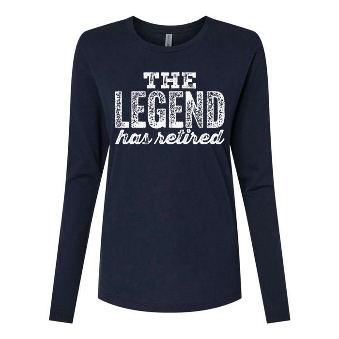 The Legend Has Retired Womens Cotton Relaxed Long Sleeve T-Shirt