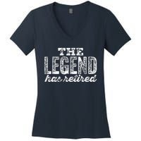 The Legend Has Retired Women's V-Neck T-Shirt