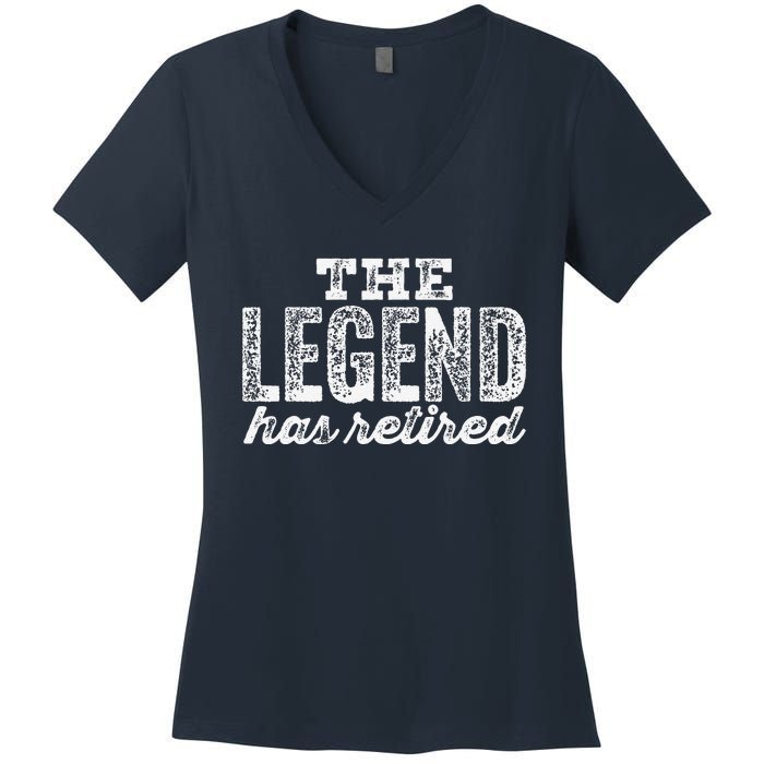 The Legend Has Retired Women's V-Neck T-Shirt