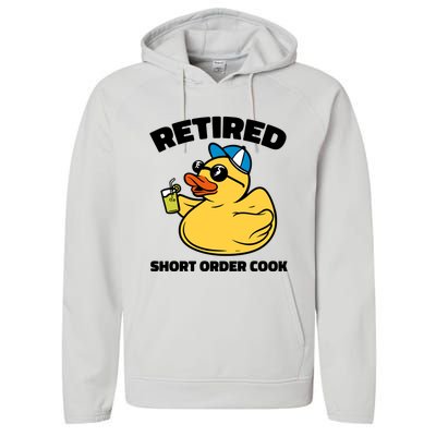 The Legend Has Retired Short Order Cook Meaningful Gift Performance Fleece Hoodie