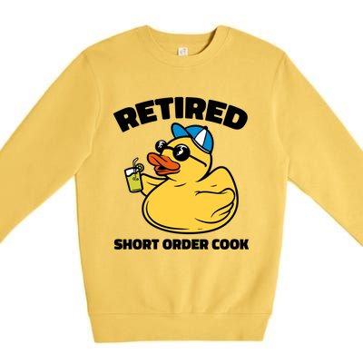 The Legend Has Retired Short Order Cook Meaningful Gift Premium Crewneck Sweatshirt