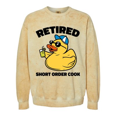 The Legend Has Retired Short Order Cook Meaningful Gift Colorblast Crewneck Sweatshirt