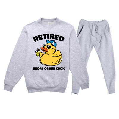 The Legend Has Retired Short Order Cook Meaningful Gift Premium Crewneck Sweatsuit Set