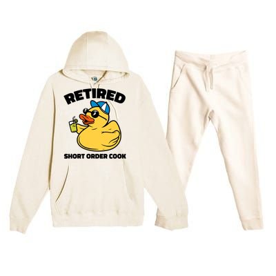 The Legend Has Retired Short Order Cook Meaningful Gift Premium Hooded Sweatsuit Set