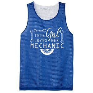 This Loves Her Mechanic Mechanics Wife Funny Car Lover Gift Mesh Reversible Basketball Jersey Tank