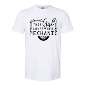 This Loves Her Mechanic Mechanics Wife Funny Car Lover Gift Softstyle CVC T-Shirt