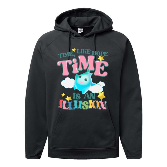 Time Like Hope Is An Illusion Lumalee Blue Luma Star Performance Fleece Hoodie