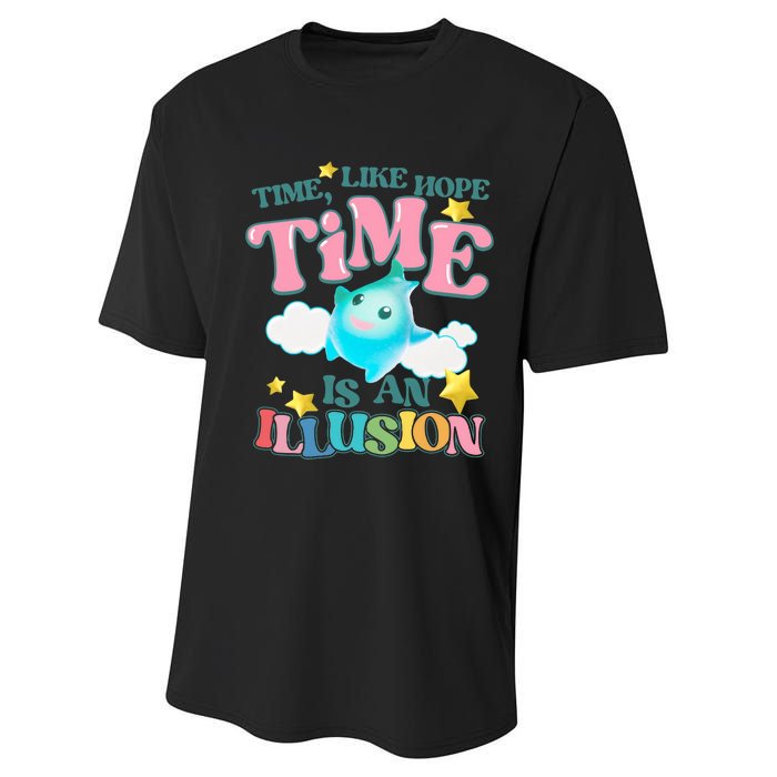 Time Like Hope Is An Illusion Lumalee Blue Luma Star Performance Sprint T-Shirt