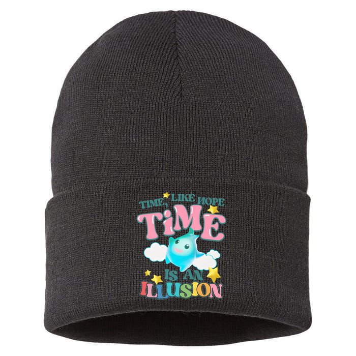 Time Like Hope Is An Illusion Lumalee Blue Luma Star Sustainable Knit Beanie