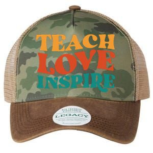 Teach Love Inspire Gift For Teacher Legacy Tie Dye Trucker Hat