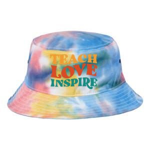 Teach Love Inspire Gift For Teacher Tie Dye Newport Bucket Hat