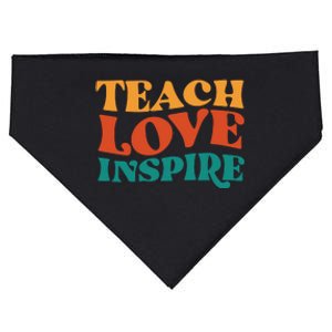 Teach Love Inspire Gift For Teacher USA-Made Doggie Bandana