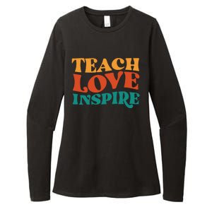 Teach Love Inspire Gift For Teacher Womens CVC Long Sleeve Shirt