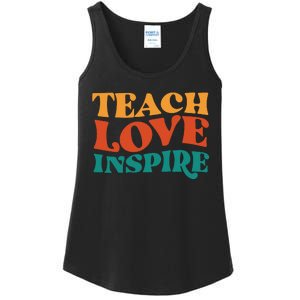 Teach Love Inspire Gift For Teacher Ladies Essential Tank