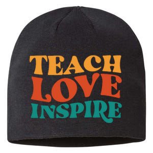 Teach Love Inspire Gift For Teacher Sustainable Beanie