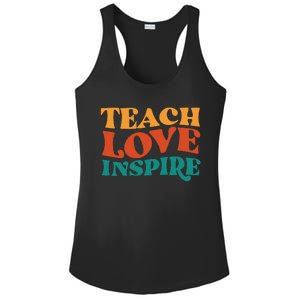 Teach Love Inspire Gift For Teacher Ladies PosiCharge Competitor Racerback Tank