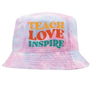 Teach Love Inspire Gift For Teacher Tie-Dyed Bucket Hat