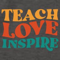 Teach Love Inspire Gift For Teacher Vector Backpack