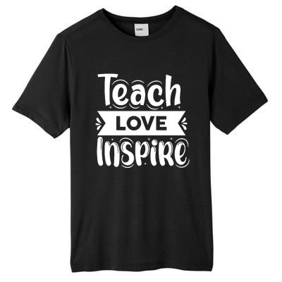 Teach Love Inspire Back To School Cute Teacher Tall Fusion ChromaSoft Performance T-Shirt