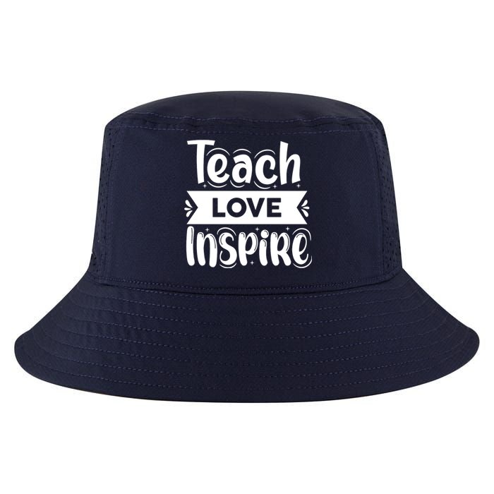 Teach Love Inspire Back To School Cute Teacher Cool Comfort Performance Bucket Hat