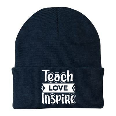 Teach Love Inspire Back To School Cute Teacher Knit Cap Winter Beanie