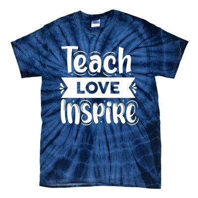 Teach Love Inspire Back To School Cute Teacher Tie-Dye T-Shirt