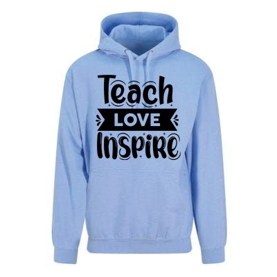 Teach Love Inspire Back To School Cute Teacher Unisex Surf Hoodie