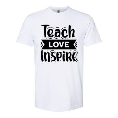 Teach Love Inspire Back To School Cute Teacher Softstyle CVC T-Shirt