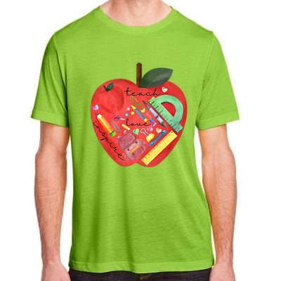 Teach Love Inspire Watercolor Teachers' Day Lettering Gift Adult ChromaSoft Performance T-Shirt