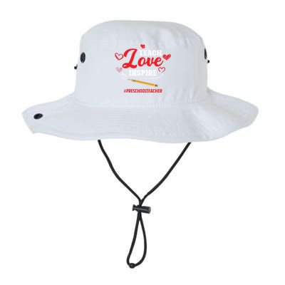 Teach Love Inspire Valentines Day Preschool Teacher Loves Gift Legacy Cool Fit Booney Bucket Hat