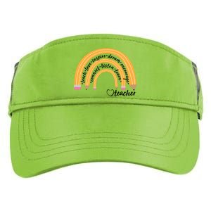 Teach Love Inspire Dream Encourage Teacher Love Adult Drive Performance Visor