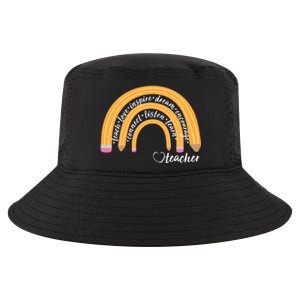 Teach Love Inspire Dream Encourage Teacher Love Cool Comfort Performance Bucket Hat