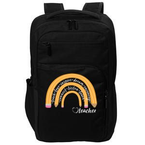 Teach Love Inspire Dream Encourage Teacher Love Impact Tech Backpack