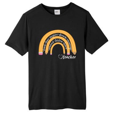 Teach Love Inspire Dream Encourage Teacher Love Tall Fusion ChromaSoft Performance T-Shirt