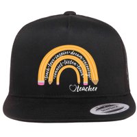 Teach Love Inspire Dream Encourage Teacher Love Flatbill Hat